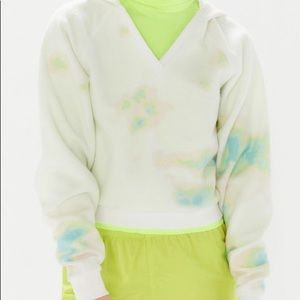 Tie dye cropped hoodie